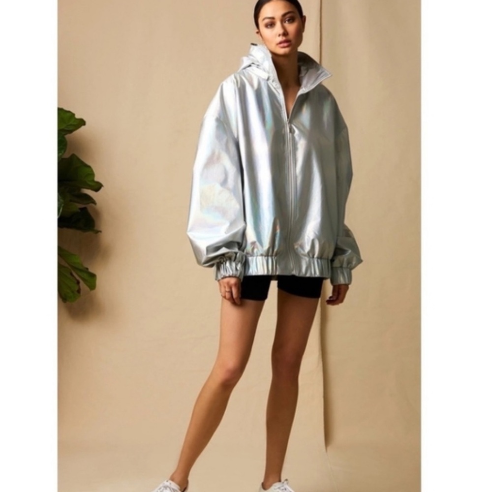 ONE TIME OFFER! Will not accept again! Choosy Boutique NWT Hooded Zip Up Hologra